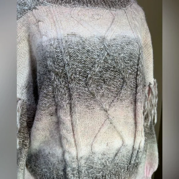 Frye & Co. Ombré Space Dyed Fringe Sweater - Picture 2 of 8